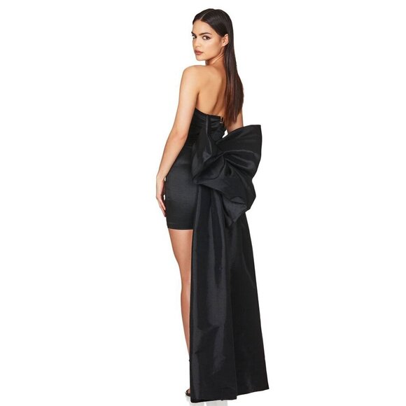 Nookie Adore 2Way Dress in Black Medium New Womens Mini Bow Back - Picture 14 of 16